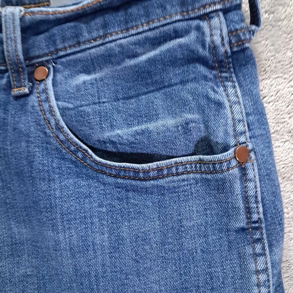 Wrangler Retro Jeans Men 39x35, Tag 38x36 Relaxed Bootcut Blue Denim Stretch